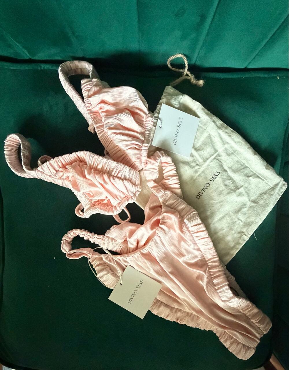 Divino Seas Ada Bikini Set in pastel pink